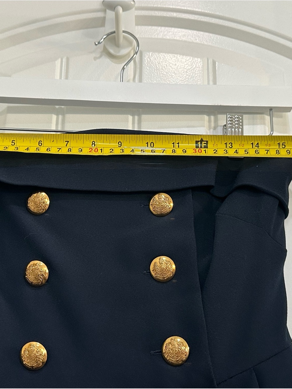 NWT Lauren Ralph Lauren Navy Jumpsuit Gold Crest Buttons Size 6 MSRP $345 - Picture 6 of 12
